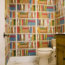 Behang voor de badkamer: voor- en nadelen, soorten, ontwerp, 70 foto's van het interieur - 8