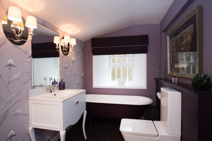 behang in de badkamer