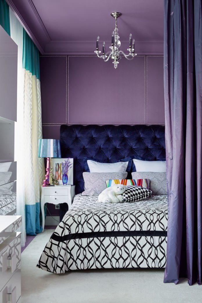 blauw-violet slaapkamer