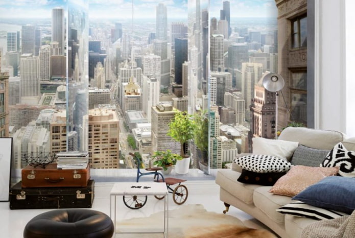 Fotobehang met afbeelding van een moderne stad