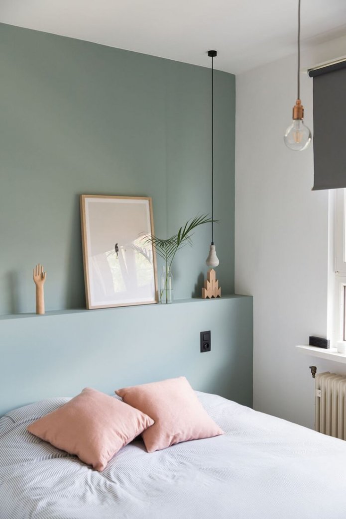 effen muren in de slaapkamer
