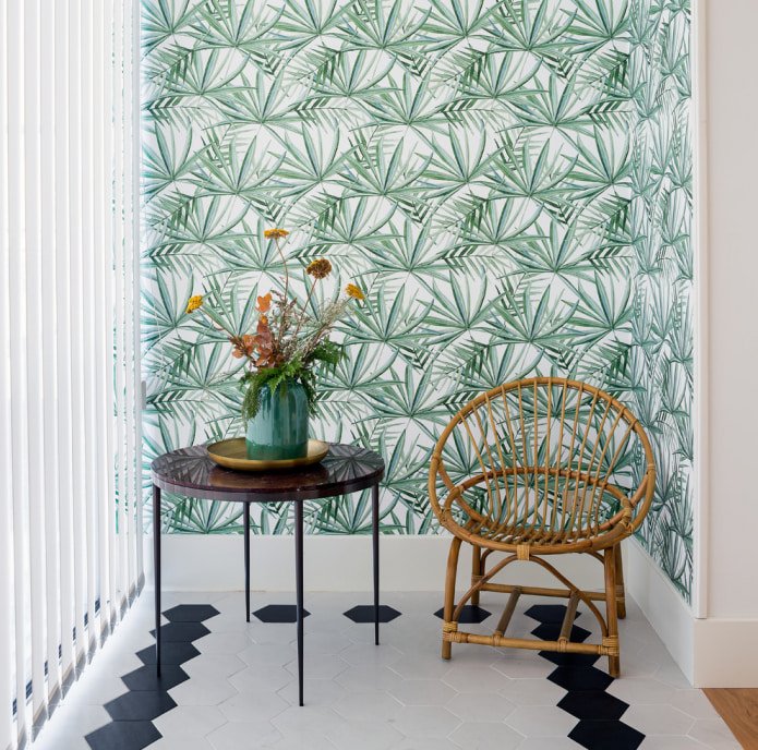 groen behang