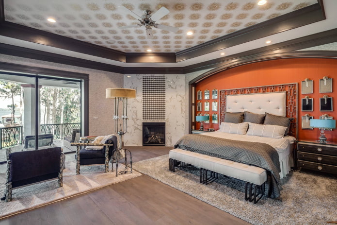 plafondbehang in de slaapkamer