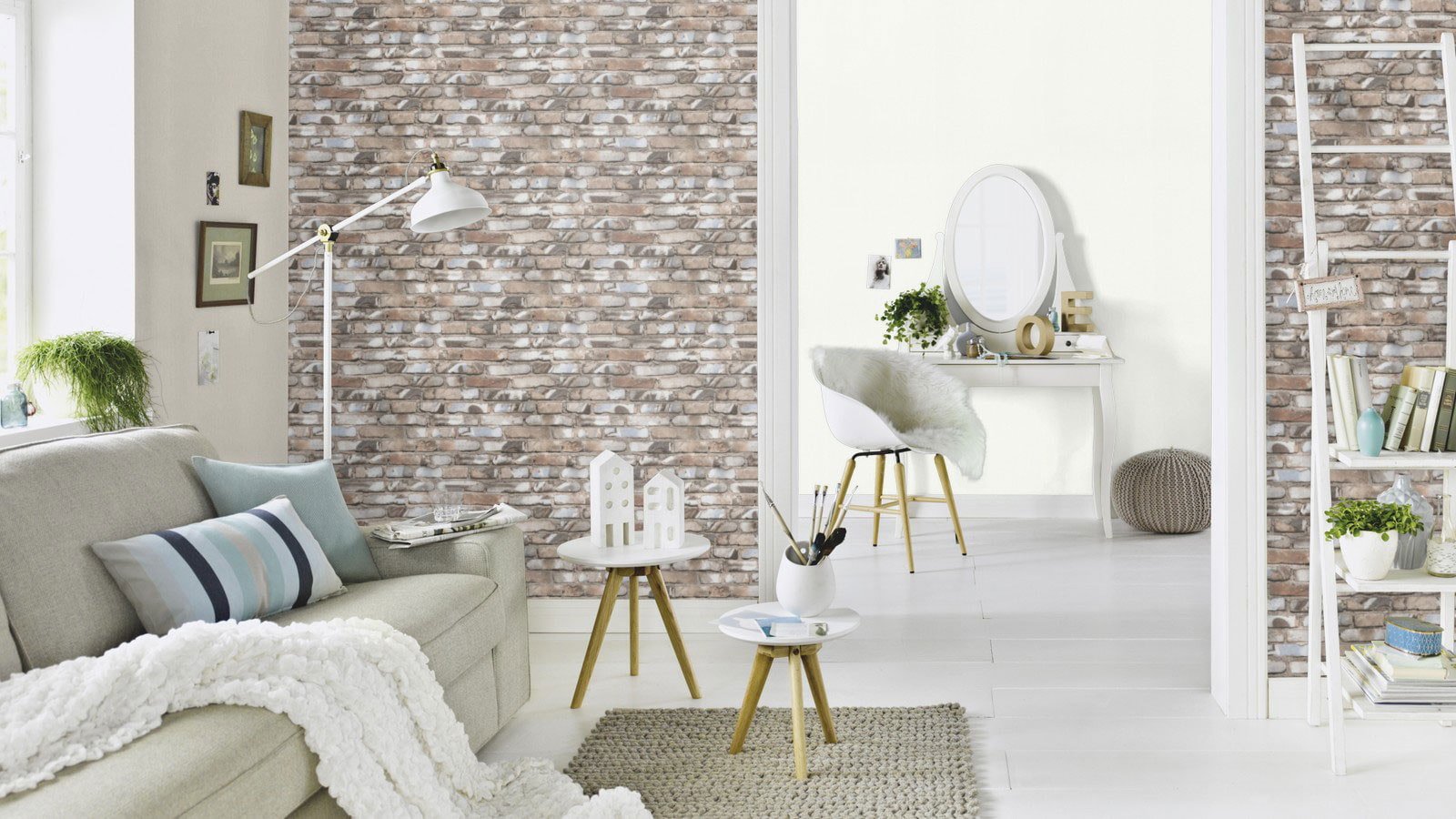 Modern steenachtig behang: kenmerken, soorten, ontwerp, kleur, foto's
