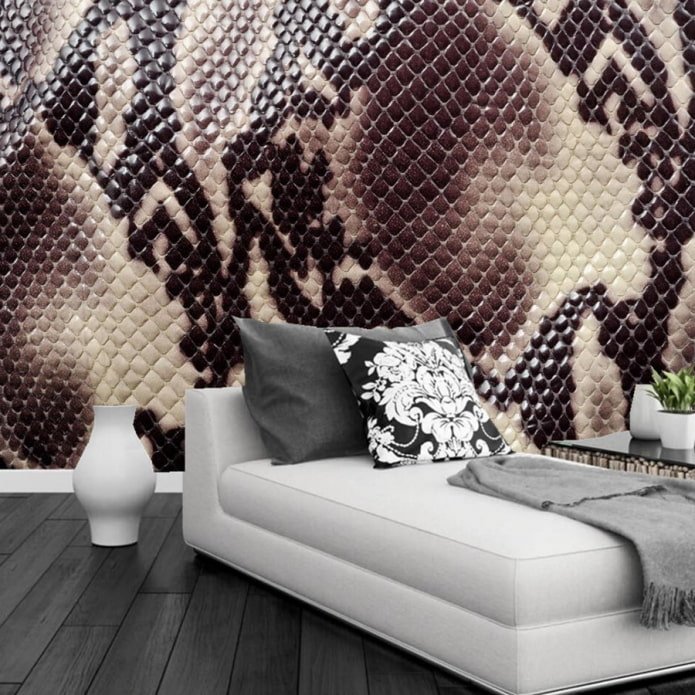 3D fotobehang imitatieleer