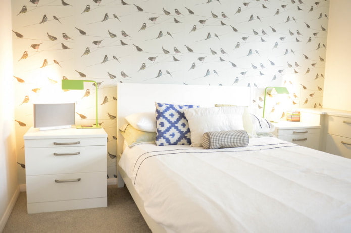 behang met vogelprint