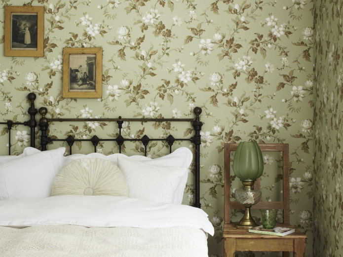 behang met bloemen
