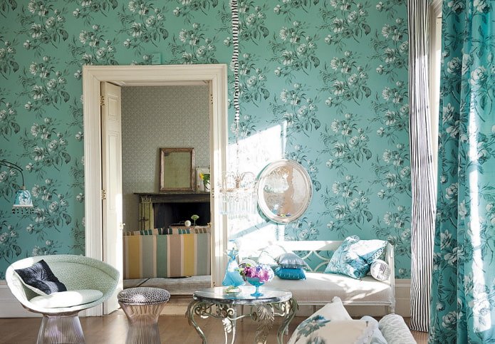 vinylbehang met bloemenprint