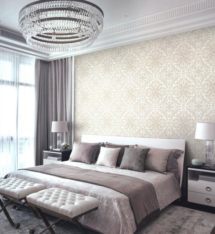 monogram in het interieur van de slaapkamer
