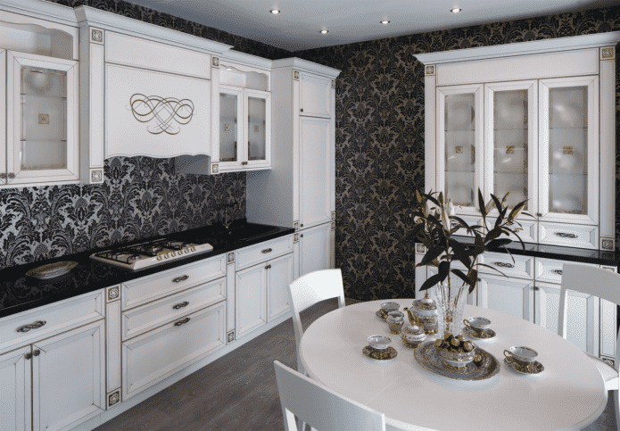 monogram in het interieur van de keuken
