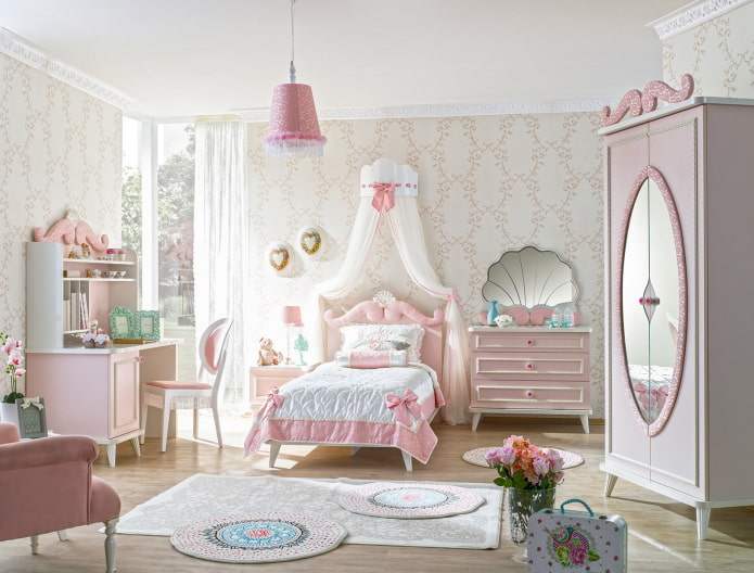 monogram in het interieur van een kinderkamer