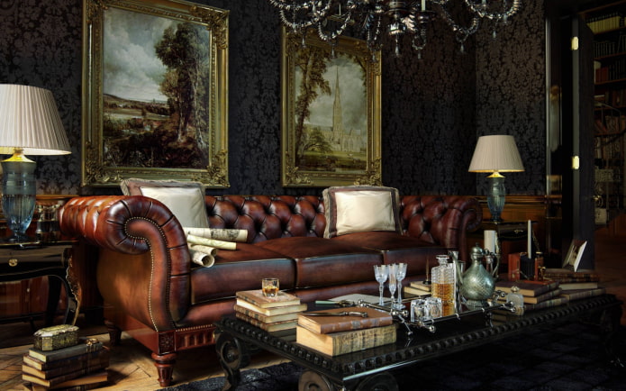 leren bank Chesterfield