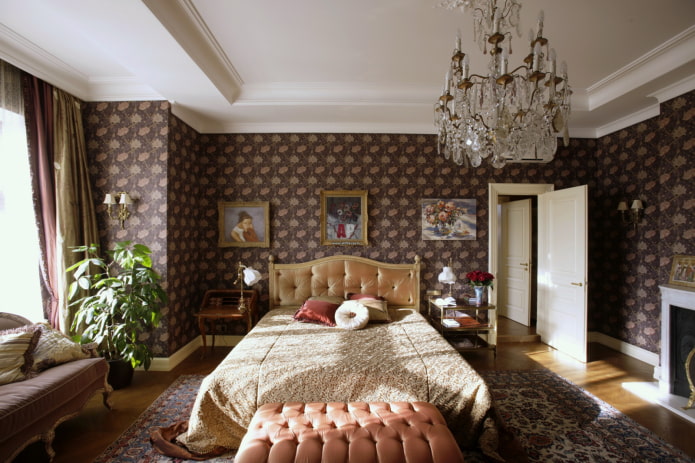 Slaapkamer in warme tinten