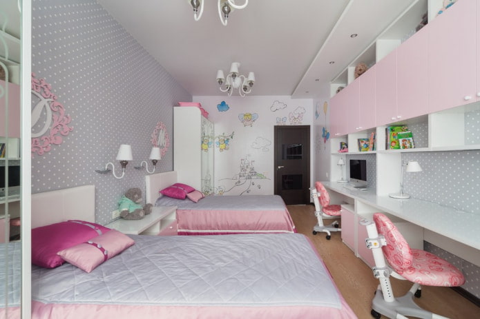 kinderkamer voor twee meisjes