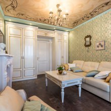 Behang in het interieur van de woonkamer-11
