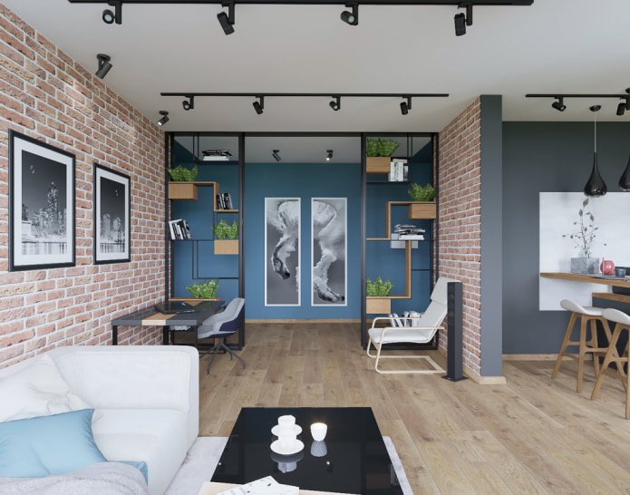 behang met bakstenen look