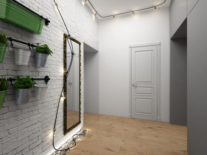 wit bakstenen behang