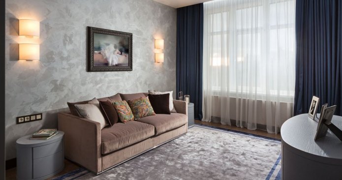 moderne stijl in de woonkamer