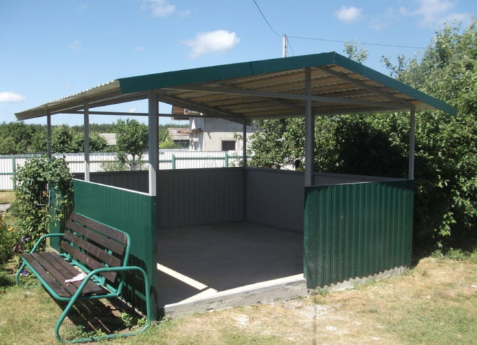 gazebo van golfplaten