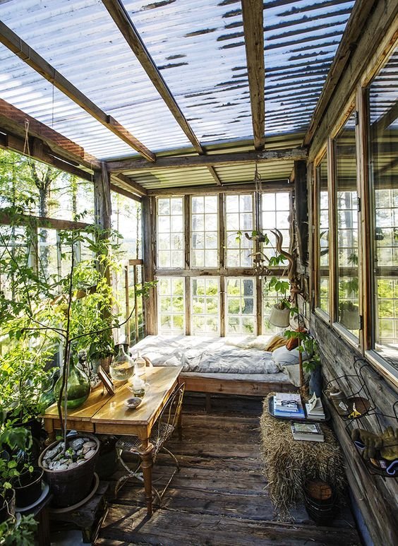 Slaapkamer op de veranda