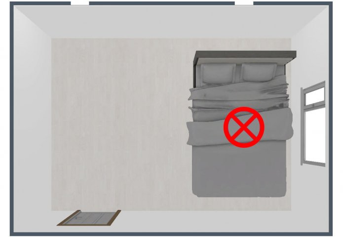 hoe je een bed niet moet neerzetten