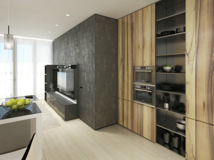 keuken-woonkamer in minimalistische stijl