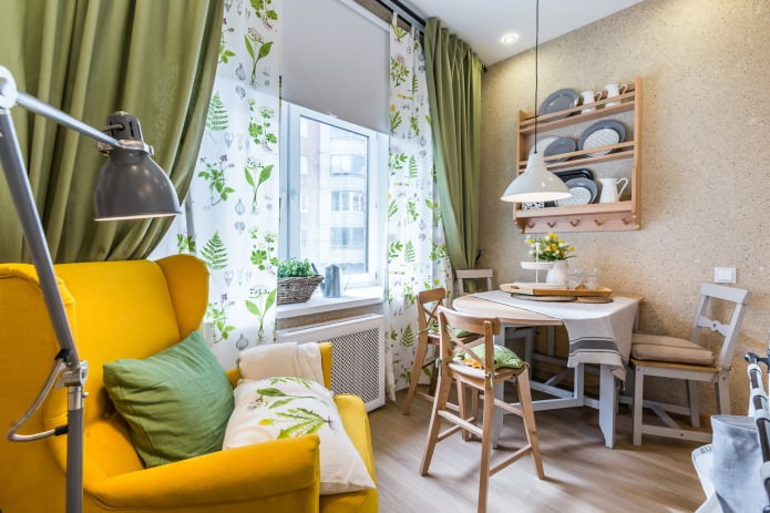 combinatie van tule en gordijn