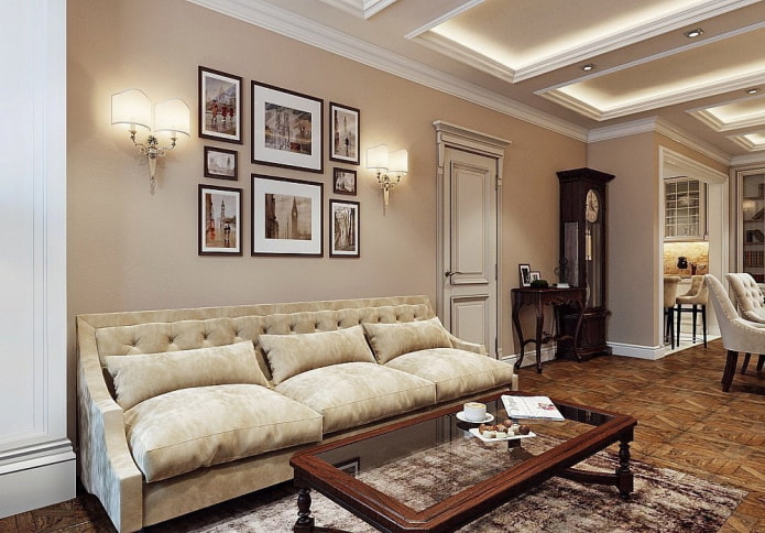 foto's in een klassiek interieur