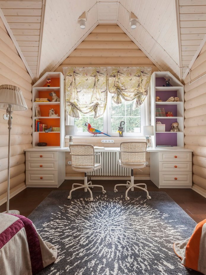 Oostenrijks gordijn in de kinderkamer