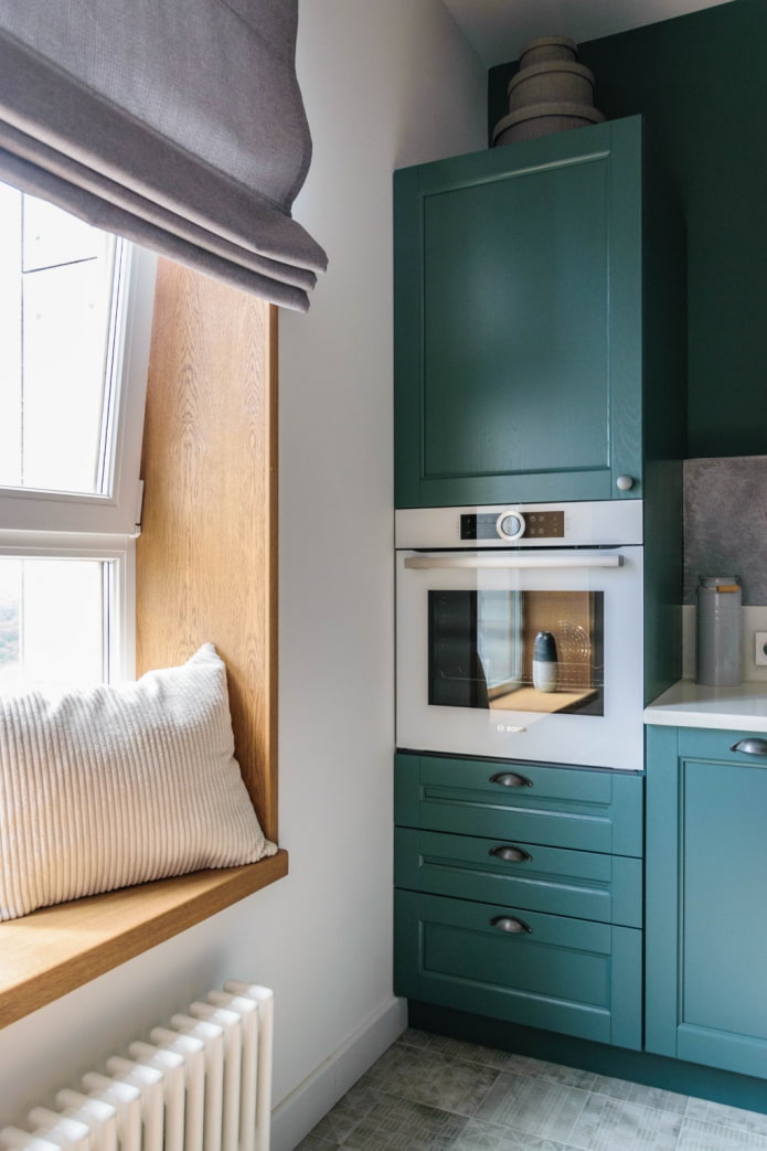 houten hellingen in de keuken