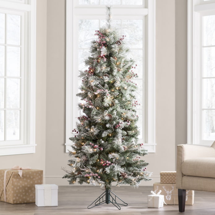 Kerstboom met een open standaard