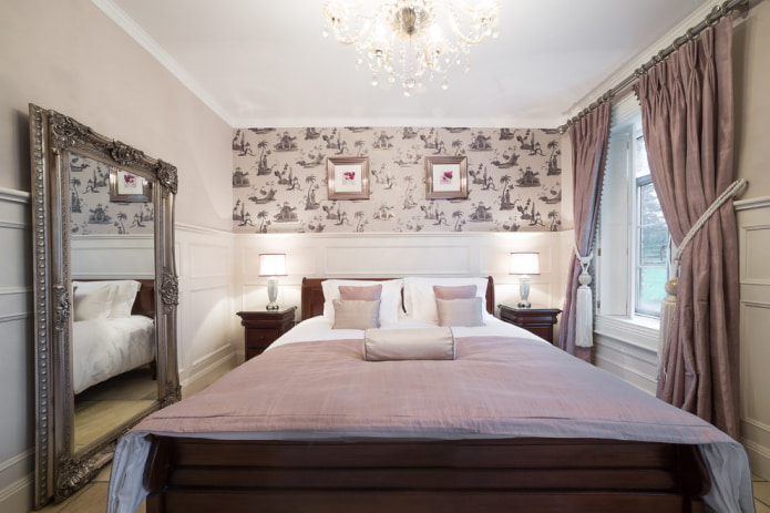 slaapkamer in lavendeltinten