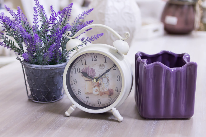 Accessoires in lavendeltinten