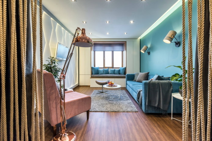 Spots ingebouwd in het plafond