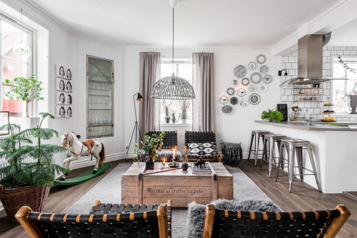 Licht in een Scandinavisch interieur