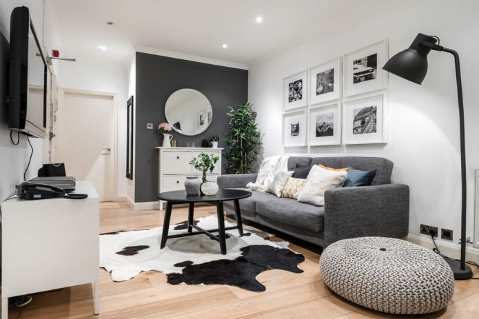 Woonkamer zonder kroonluchter