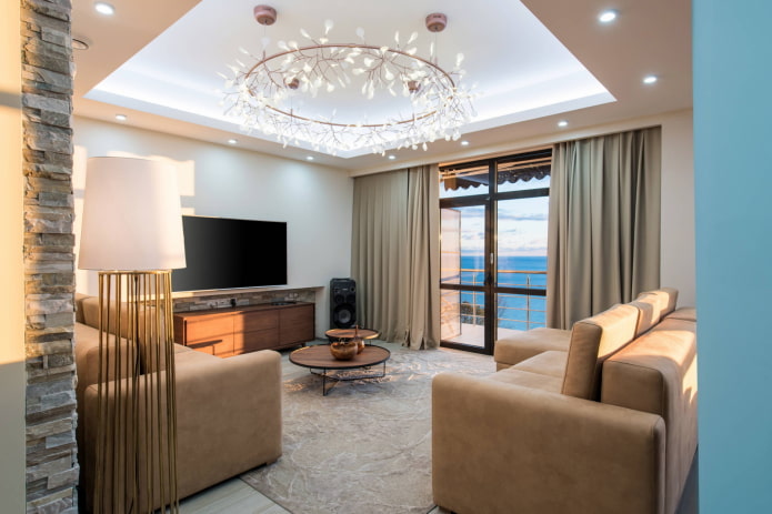 Plafond met twee niveaus