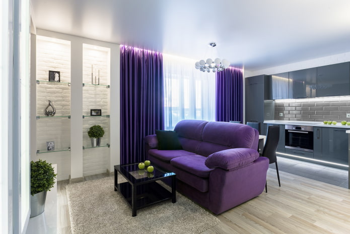 zonale verlichting in het interieur van de woonkeuken