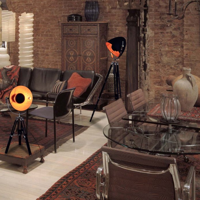 Spotlight in een loft-interieur