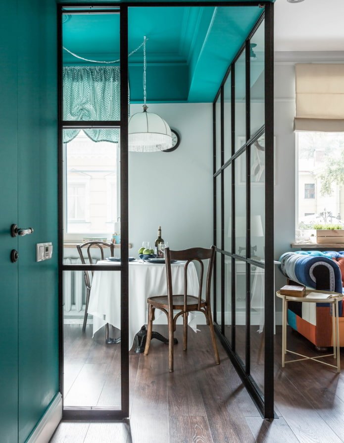 Glazen scheidingswand