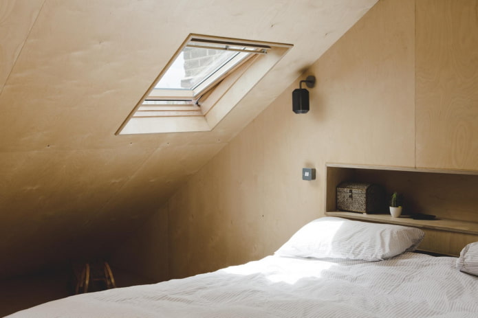 multiplex wanden in de slaapkamer