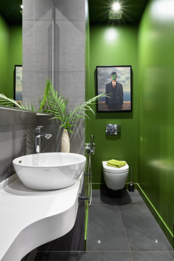 badkamer in groene tinten