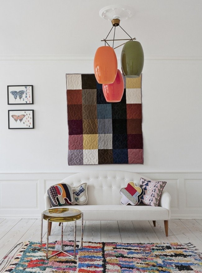 wand patchworkpaneel in het interieur