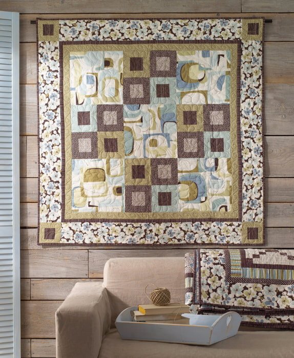 patchwork wandpaneel in het interieur