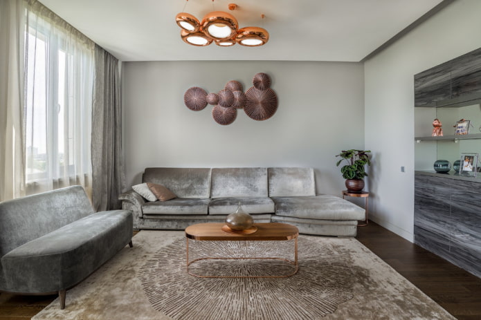 wandpaneel in het interieur van de woonkamer