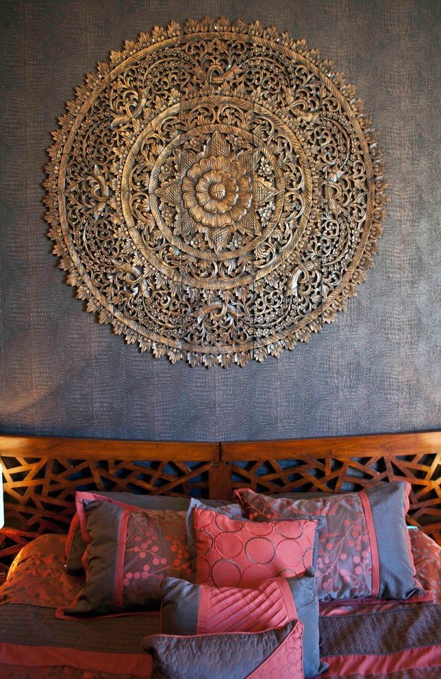 rond wandpaneel in het interieur