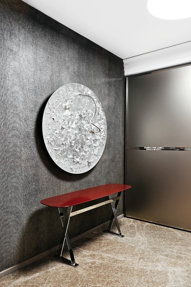 rond wandpaneel in het interieur