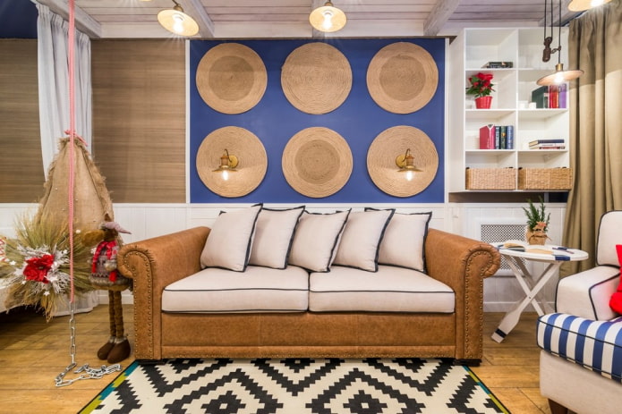 wandpaneel in het interieur in maritieme stijl