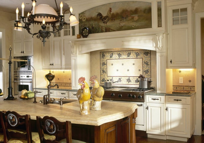wandpaneel in het interieur in landelijke stijl