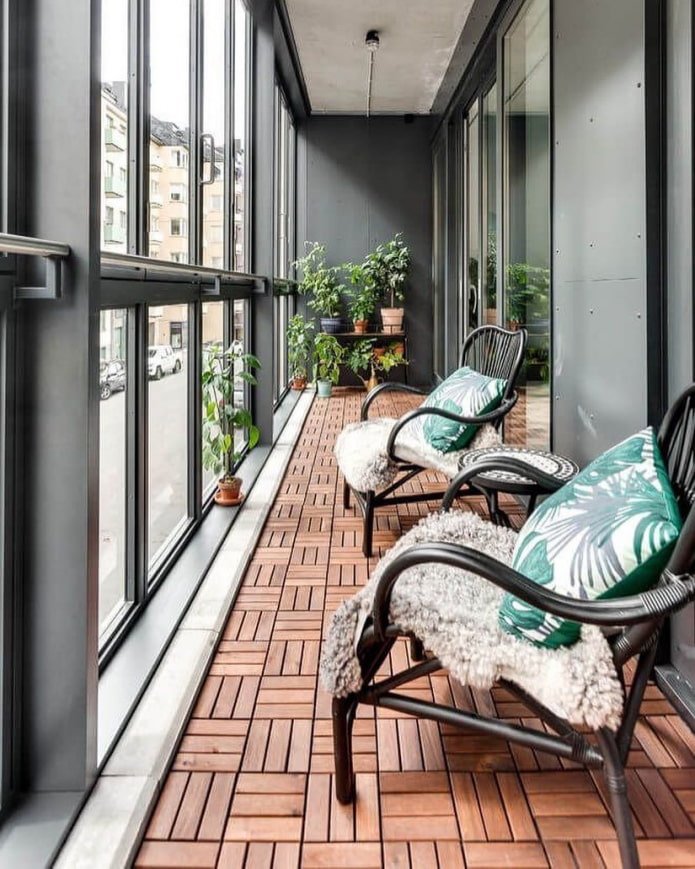 vlondervloer op het balkon